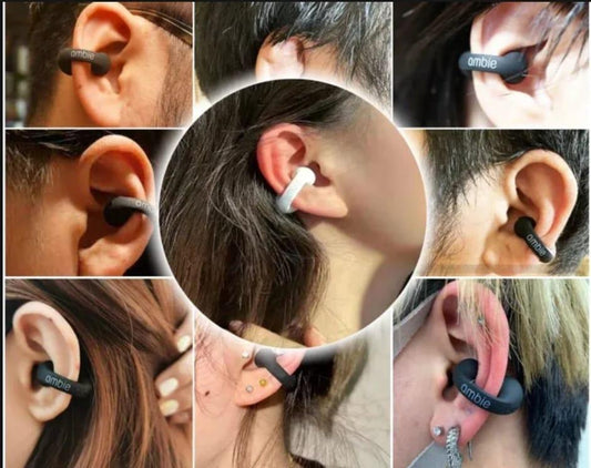 Ambie Stylish White Bluetooth 5 Earbuds With Long Battery Life