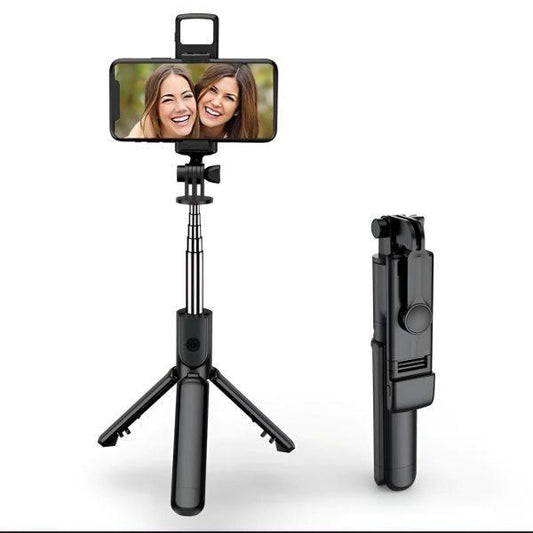 4 in 1 Selfie Stick Tripod With Light & Bluetooth Remote Foldable & Mobile Holder