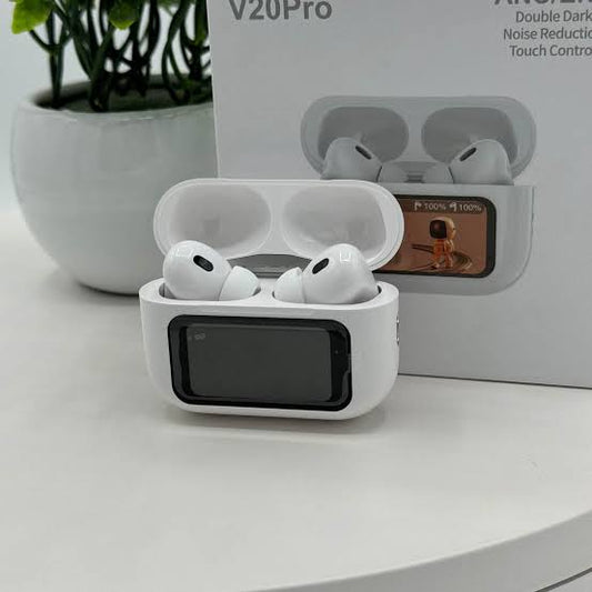 V20 Airpods Touch Screen Display, ANC+ENC Earbuds