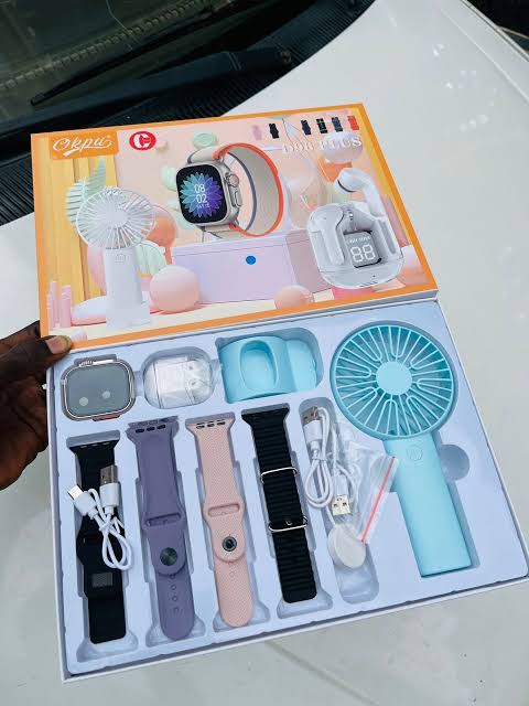 D96 Ultra Smart Watch + Air31 Airbuds + Fan
