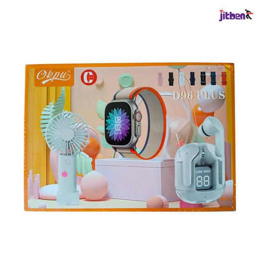 D96 Ultra Smart Watch + Air31 Airbuds + Fan