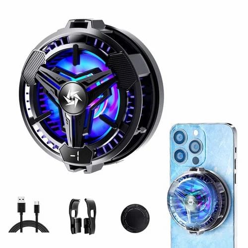 SI-75 Gaming Mobile Phone Cooler – Turbo Cooling Fan with LED Display