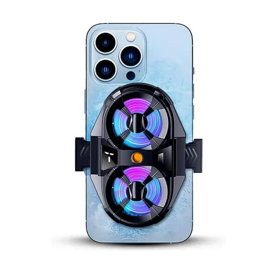 SL-07 Dual Fan Mobile Cooler – RGB Gaming Phone Cooler, Ultra-Fast Heat Dissipation