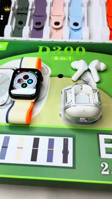 D300 CURVED DISPLY SMART WATCH +EARBUDS AIR31 FREE SERIES 9