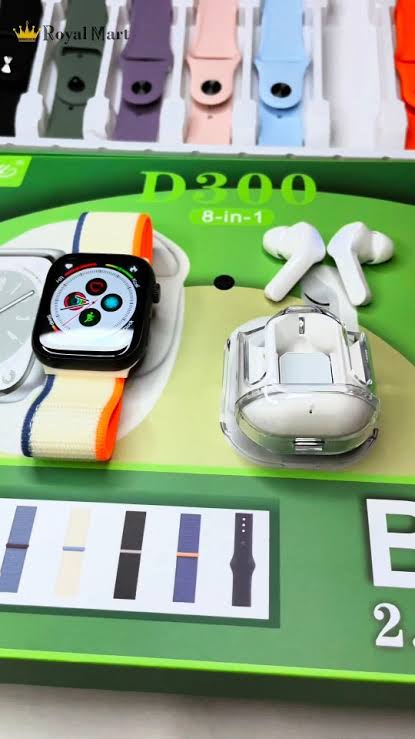 D300 CURVED DISPLY SMART WATCH +EARBUDS AIR31 FREE SERIES 9